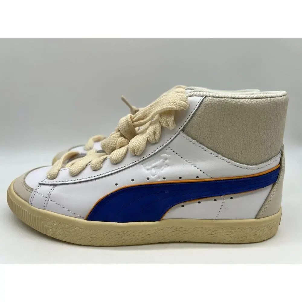 Puma Clyde Mid Bball Rhuigi Puma White Royal Sapphire 391335-01 Men's Size 8